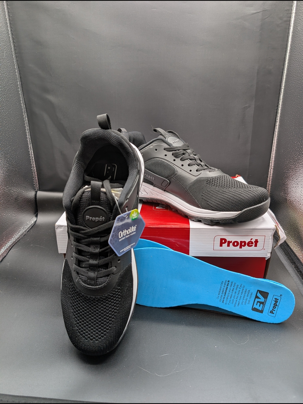 Women's Black Athletic Walking Shoes
